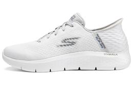 Skechers Скечерс Go Walk Fle Hands Free Slip Ins Shock Absorbers Мужские повседневные кроссовки низкие бело-серые 216505-wgy | white gray