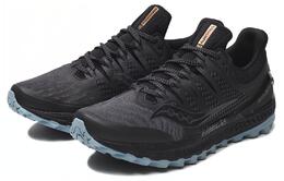 Амортизирующие износостойкие низкие повседневные кроссовки для бега мужские черно-синие Saucony s20449-3 | black blue