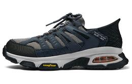 Дышащие легкие низкие трейловые беговые кроссовки мужские черно-синие Skechers 237322c-nvgy | black blue