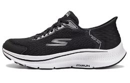 Амортизирующие износостойкие низкие кроссовки для бега мужские черно-белые Skechers 220863-bkw | black white