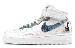 Nike Air Force 1 Антискользящие и износостойкие балансировочные кроссовки Mid-Top для скейтбординга мужские бело-розовые cw2289-111(team142-男款莫奈睡莲白粉) | white pink