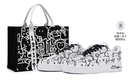 Кроссовки Nike Air Force 1 Skateboard мужские низкие черно-белые cw2288-111(team80-男款鼠鼠我呀s-box) | black white