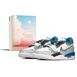 Легендарные 312 Противоскользящие Износостойкие Низкие Кроссовки Винтажные Баскетбольные Мужские Сине-Серые Jordan hj3480-140(teama-海浪牛仔s-box) | blue gray