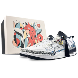 Spizike Противоскользящие Кроссовки Баскетбольные Низкие Винтажные Мужские Синие Белые Jordan fq1759-104(team40-喜上眉梢sbox) | blue white