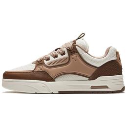 Anta AOJIE Противоскользящие износостойкие низкие кеды для скейтбординга мужские бело-коричневые, цвет: слоновая кость/коричный коричневый/пепельно-серый классический 112448040r-2 | ivory white/cinnamon brown/classic ash gray