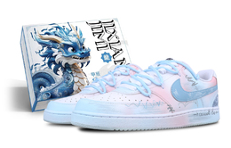 Nike Court Vision 1 Low Антискользящие и износостойкие баланс низкие кроссовки для скейтбординга мужские розовый синий белый dh2987-101(team51-男款半夏晚晚sbox) | pink blue