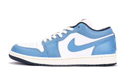 Воздушные 1 Противоскользящие Износостойкие Низкие Винтажные Баскетбольные Кроссовки Мужские Бело-Синие Jordan Сине-Белые hm3711-144(team59-男款白蓝) | blue white