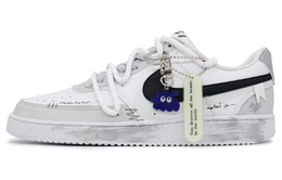 Кроссовки Nike Court Vision 1 Little Ghost In Charge противоскользящие износостойкие низкие мужские серо-белые, привидение главный герой dh2987-101(team350-男款小鬼当家) | ghost as the main character