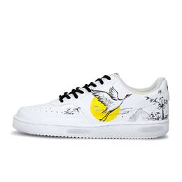 Легкие и дышащие низкие скейтбордские кроссовки мужские черно-бело-желтые Nike dh2987-101(team589-齐鹤与飞 ） | black white yellow