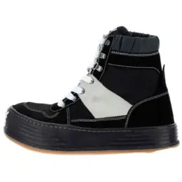 Высокие кеды для скейтборда 3,5 см мужские черно-белые Palm Angels pmia052f20fab0011001