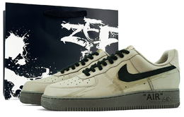 Кроссовки Nike Air Force 1 противоскользящие и устойчивые к истиранию низкие для скейтбординга мужские зеленые коричневые hq1176-222(team97-水墨美拉德s-box） | green brown