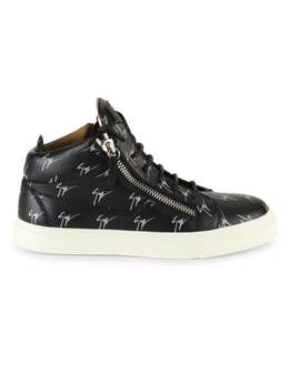 Кроссовки с монограммой на молнии Giuseppe Zanotti, цвет Nero 0400021607138 | nero