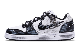 Nike Низкие противоскользящие кроссовки для скейтбординга EBERNON Dark Moon Symphony, мужские, черно-белые aq1774-102(team691-暗月交响) | black white