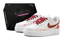 Nike Кроссовки Air Force 1 Lotus In Flame с низким верхом для скейтборда, нескользящие, мужские, красные, желтые cw2288-111(teams2-浴火莲华男s-box) | red yellow