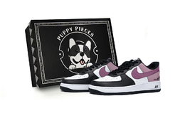 Nike Кроссовки Air Force 1 Puppy Fragment, Special Shoe Box, низкие, мужские, для скейтбординга, белые, розовые dv0788-001(team85-鸿鹄树莓as-box) | white