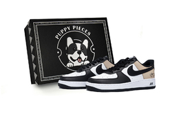 Nike Фрагмент Air Force 1 Puppy, специальные низкие кроссовки для скейтборда, мужские, белые, коричневые dv0788-001(team85-菡萏拿铁as-box) | white