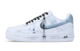 Nike Кроссовки Air Force 1 Slip Low Top для скейтбординга, мужские, белые, серые, синие cw2288-111(team51-山暮云) | white gray blue