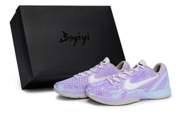 Nike Баскетбольные кроссовки Zoom Kobe 6 Low Top мужские, белые, синие, фиолетовые fq3546-100(team80-男款时空碎片s-box) | white blue purple