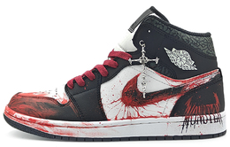 Jordan Баскетбольные кроссовки Air 1 Mid SE "Panda Elephant" износостойкие, винтажные, среднего размера, мужские, черно-красные fb9911-001(team1284-血影深渊) | black red