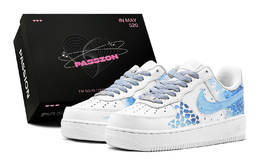Nike Кроссовки Air Force 1 Slip Low Top для скейтбординга, мужские, синие, белые cw2288-111(teams2-龙吟海啸男s-box) | blue white