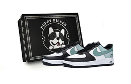Nike Кроссовки Air Force 1 Puppy Fragment, Special Shoe Box, низкие, мужские, для скейтбординга, белые, зеленые dv0788-001(team85-双翮奶绿as-box) | white