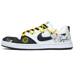 Nike SB Alleyoop, нескользящие, износостойкие, легкие, низкие кроссовки для скейтбординга, мужские, черно-белые cj0882-100(team567-泼墨笑脸) | black white