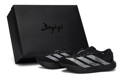 Adidas Кроссовки Adizero Evo SL с низким верхом, противоскользящие, износостойкие, мужские, черно-серо-золотистые jp7149(team80-男款墨鳞游离s-box) | black gray gold