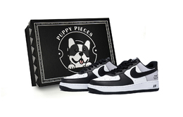 Nike Кроссовки Air Force 1 Jiarong Smoke Gray, Special Shoe Box, противоскользящие, низкие, для скейтбординга, мужские, белые, темно-серые dv0788-001(team85-佳容烟灰as-box) | white dark gray