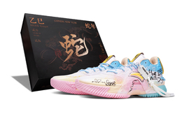 Anta Баскетбольные кроссовки Space 5 с амортизацией и дышащими низкими берцами, мужские, цвет: синий, розовый 912511606q-4(team398-晨露挽风-box） | blue pink