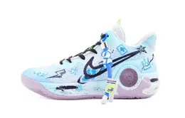 Nike Баскетбольные кроссовки KD Trey 5 IX Aurora Trail, износостойкие, антискользящие, среднего размера, винтажные, синие dj6922-100(team240-极光轨迹) | blue