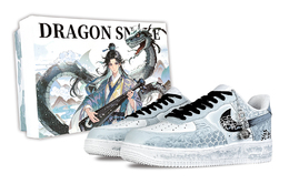 Nike Кроссовки для скейтбординга Air Force 1 Fantasy Realm Serpent Green, противоскользящие, износостойкие, низкие, мужские, белые, голубые cw2288-111(team257-灵蛇青n-box) | white cyan