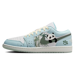 Jordan Баскетбольные кроссовки Air 1 Vintage, низкие, мужские, белые/синие hj5999-400(team56-可爱熊猫) | white