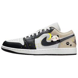 Jordan Баскетбольные кроссовки Air 1 Vintage, низкие, мужские, белые/черные 553558-153(team366-月光熊猫) | white black