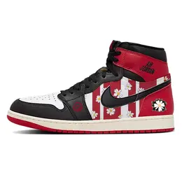 Jordan Баскетбольные кроссовки Air 1 High Top Vintage, мужские, черные, белые, красные dz5485-106(team366-小雏菊) | black white red