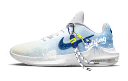 Nike Баскетбольные кроссовки Air Max Impact 4 с противоскользящим, износостойким, дышащим покрытием, средней высоты, мужские, светло-синие dm1124-100（team963-摆动) | light blue