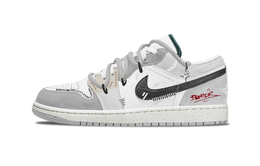 Jordan Баскетбольные кроссовки Air 1 Dreamer Anti Slip, износостойкие, низкие, винтажные, мужские, серо-белые fq7687-300(team1038-梦想家) | gray white