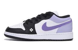 Jordan Баскетбольные кроссовки Air 1 Low Top Vintage, мужские, белые, фиолетовые 553558-131(team85-花瓣公子) | white purple