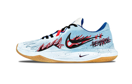 Nike Баскетбольные кроссовки Precision 6 Faded Graffiti с нескользящей подошвой, износостойкие, дышащие, с хорошим сцеплением, синие, мужские hv1796-141(team930-蓝焰焚世) | blue