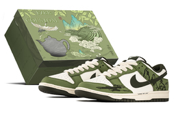 Nike Кроссовки для скейтбординга Dunk, износостойкие, низкие, мужские, бежево-зеленые hf5441-102(teama-山岚茶绿s-box) | beige green