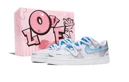 Nike Кроссовки для скейтборда Court Vision 1 Zhenzhen Box с противоскользящей подошвой, износостойкие, мужские, светло-синие dh2987-101(team441-男款-铮铮-限定礼盒) | light blue