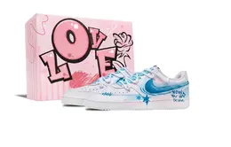 Nike Кроссовки Court Vision 1 Langlang Box с низким верхом, противоскользящие, износостойкие, мужские, светло-голубые dh2987-101(team441-男款-朗朗-限定礼盒) | light cyan