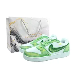 Nike Кроссовки для скейтбординга EBERNON "Волшебник страны Оз" износостойкие, низкие, мужские, желто-зеленые aq1775-100（team865-绿野仙踪sbox） | yellow green