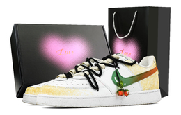 Nike Кроссовки Court Vision 1 Persimmon Happens Heart Box с антискользящим покрытием, износостойкие, низкие, для скейтбординга, мужские, белые, желтые dh2987-101(team683-好柿发生-爱心礼盒) | white yellow