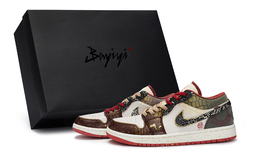 Jordan Баскетбольные кроссовки Air 1 Anti-Slip, износостойкие, низкие, винтажные, белые, мужские fj3459-160(team80-男女朱鳞佑安s-box) | white