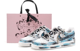 Nike Кроссовки Court Vision 1 для скейтбординга с низким верхом, амортизирующие и износостойкие, мужские, белые, синие cd5463-100(team356-哥特cny礼盒) | white blue