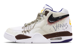 Nike Баскетбольные кроссовки Flight Legacy Forbidden Ground с нескользящей подошвой, износостойкие, винтажные, среднего размера, белые, коричневые bq4212-102(team864-禁地) | white brown