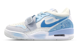 Jordan Баскетбольные кроссовки Legacy 312 с низким верхом, износостойкие, противоскользящие, мужские, цвет белый, синий hq1190-101(team116-加速闪电) | white blue