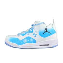 Jordan Баскетбольные кроссовки Courtside 23 HEN-Ji с противоскользящим износостойким верхом, винтажные, мужские, белого и синего цвета ar1000-104（team709-冰雪世界） | white blue