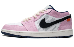 Jordan Баскетбольные кроссовки Air 1 Pink Leopard с низкой амортизацией, износостойкие, мужские, розовые ih0648-141(team98-男款粉红豹) | pink