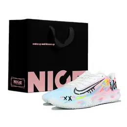 Nike Баскетбольные кроссовки Precision 7 с противоскользящей подошвой, износостойкие, мужские, сине-розовые fn4322-100(team169-潮汐光谱ld) | blue pink